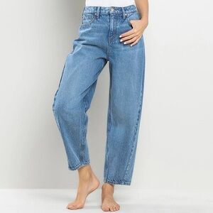 Sneak Peek Light Blue Balloon Barrel Jeans - Size 29